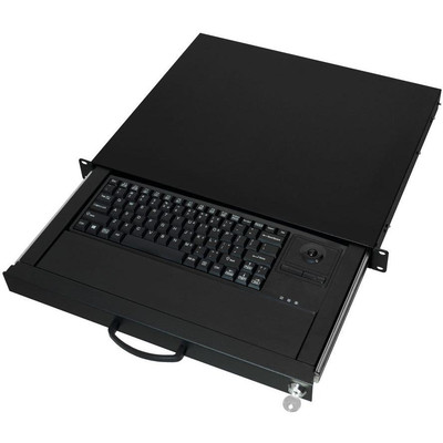 Product Πληκτρολόγιο Για Καμπίνα Δικτύου Aixcase 19" Rack 1U US Trackball PS2&USB black base image