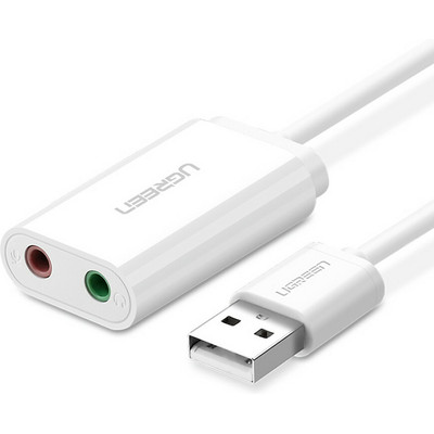 Product Εξωτερική USB Κάρτα Ήχου Ugreen To 3.5mm Stereo White 15cm base image