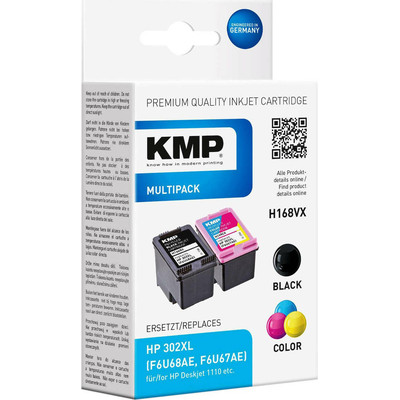 Product Μελάνι συμβατό KMP H168VX Promo Pack BK/Color for HP F6T68AE/F6U67AE base image