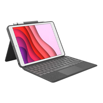 Product Θήκη Tablet Logitech Combo Touch iPad 10,2 7/8/9.Gen QWERTY (IT) - Grey  base image