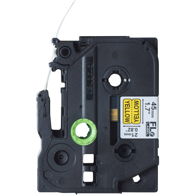 Product Ταινία Ετικετογράφου Brother FLE6511 - 72 pcs. - 21mm x 45mm - Black on Yellow base image