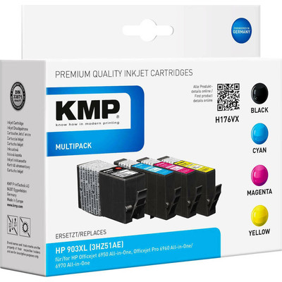 Product Μελάνι συμβατό KMP H176VX Promo Pack BK/C/M/Y for HP 3HZ51AE 903XL base image