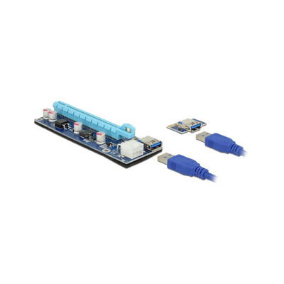 Product Κάρτα Δικτύου PCIe Delock Riser x1> x16 with 60 cm USB cable base image