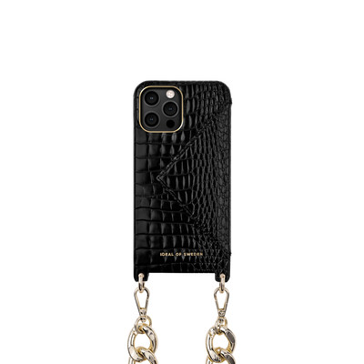 Product Θήκη Κινητού Λαιμού iDeal Of Sweden το iPhone 12/12 Pro Statement Phone Chain Neo Noir Croco base image