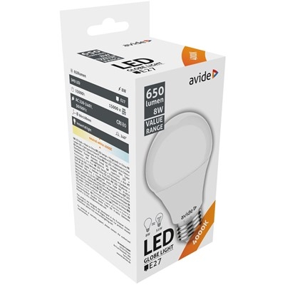 Product Λάμπα LED Value Globe E27 8W NW 4000K base image