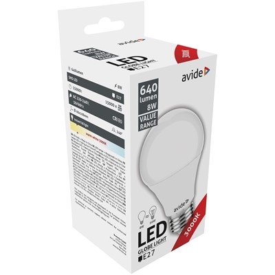 Product Λάμπα LED Value Globe E27 8W WW 3000K base image