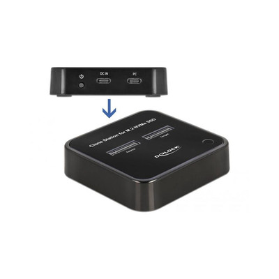 Product SSD Docking Station Delock 2x M.2 NVMe PCIe clone function base image