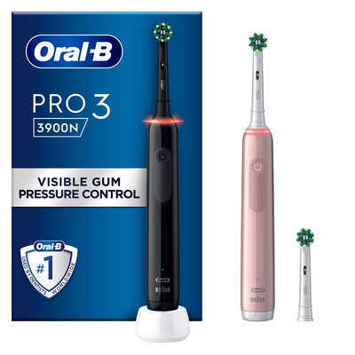 Product Ηλεκτρική Οδοντόβουρτσα Oral-B PRO 3 3900 Duopack Black-Pink Edition JAS22 base image