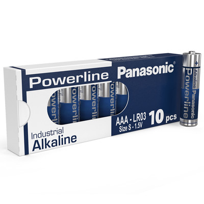 Product Αλκαλικές Μπαταρίες Panasonic Powerline AAA LR03AD (10τμχ) base image