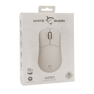 Product Ποντίκι Gaming White SharkAero Wgm-5015 5000dpi-10000dpi Via Software White base image