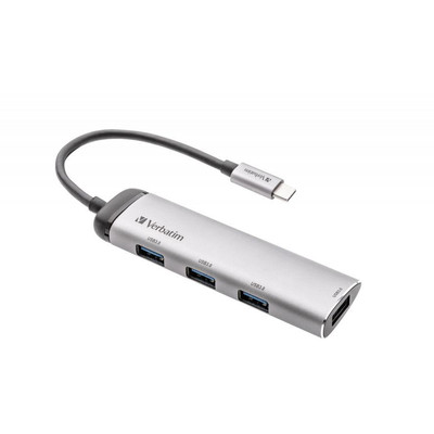Product USB Hub USB-C Verbatim Multiport 4-Port 3.2 GEN 1Type A base image