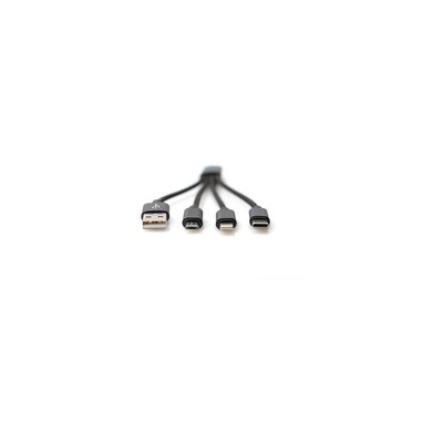 Product Καλώδιo USB Digitus 3-in-1 USB A Lightning + Micro USB + USB-C base image