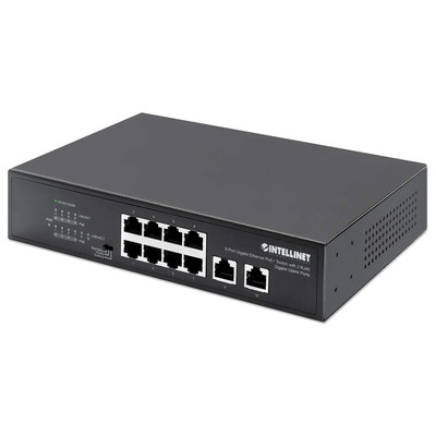 Product Network Switch Intellinet 8-Port Gigabit PoE+ 2 RJ45-Ports 120W base image