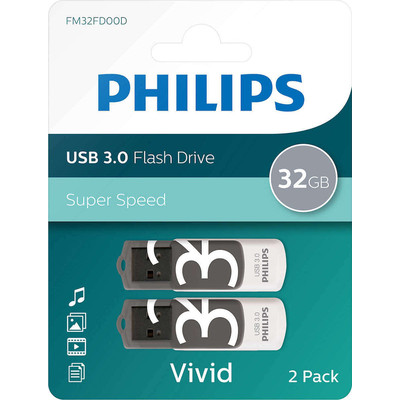 Product USB Flash 32GB Philips USB 3.0 2-Pack Vivid Edition Shadow Grey base image