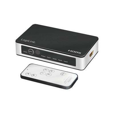 Product HDMI Switch LogiLink 3x1-Port, 4K/60Hz, HDCP,HDR,CEC,RC base image