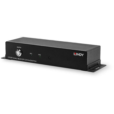 Product KVM Switch Lindy 2 Port Dual Head DisplayPort 1.2 base image