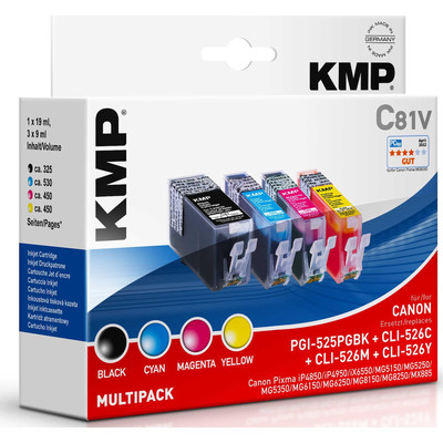Product Μελάνι συμβατό KMP C81V Promo Pack BK/C/M/Y for PGI-525/CLI-526 base image
