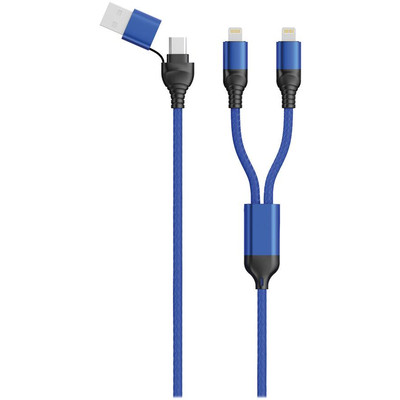 Product Καλώδιo USB 2GO / Type C charging DUO Lightning blue 120cm base image