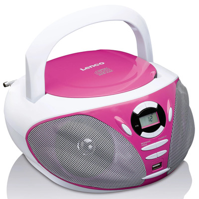 Product Φορητό Ραδιόφωνο CD Lenco SCD-300 pink base image