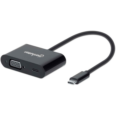 Product Αντάπτορας USB Manhattan USB-C to VGA converter with PD charging port base image