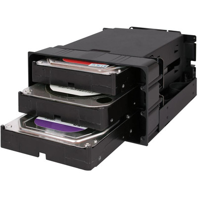 Product Θήκη για Σκληρό Δίσκο IcyDock 3x3.5" SATA in 2x5.25" bay backplace cage 80mm fan base image