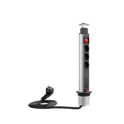 Product Πολύπριζο Deltaco Γραφείου Pop-Up Power Strip με Surge Protector DELO-0402 base image