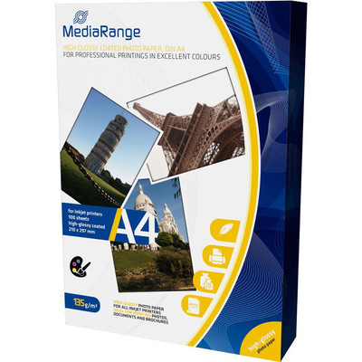 Product Φωτογραφικό Χαρτί MediaRange hochglossy A4 135g 100 sheets base image