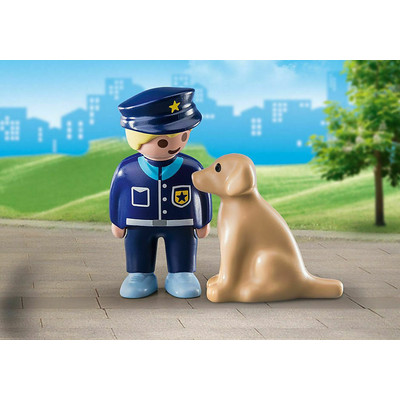 Product Playmobil 1.2.3 - Police Officer with Dog (70408) base image
