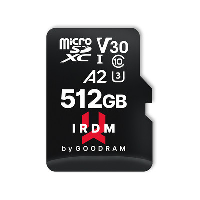Product Κάρτα Μνήμης microSDXC 512GB Goodram IRDM V30 UHS-I U3 + adapter base image