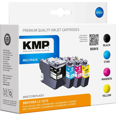 Product Μελάνι συμβατό KMP B58VX Promo Pack BK/C/MY/Y for Brother LC-3219VALDR base image