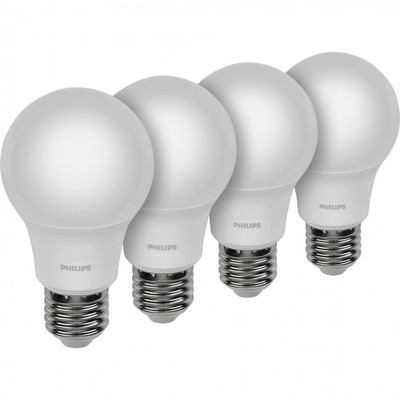 Product Λάμπες LED Philips Bulb E27 4-Pack 8W (60W) 2700K 806lm base image
