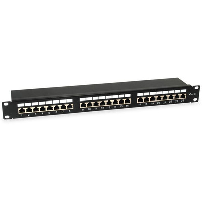 Product Patch Panel Equip 24x RJ45 Cat6 19" 1HE Black base image