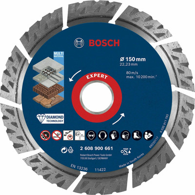 Product Δίσκος Κοπής Bosch EXPERT Multi Material Diamant 150x22.23x2.4x12 base image