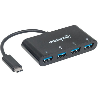 Product USB Hub Manhattan 3.1 Gen1 TypC-Hub 4 USB A-Ports base image