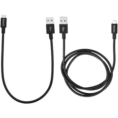 Product Καλώδιo USB Verbatim micro USB -> USB B 1x 100cm, 1x 30cm black base image