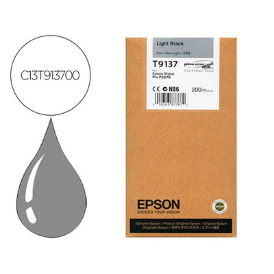 Product Μελάνι Epson light black T 913 200 ml T 9137 base image