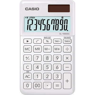 Product Αριθμομηχανή Casio SL-1000SC-WE white base image