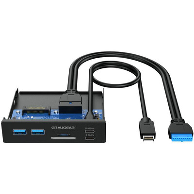Product Front Panel GrauGear USB-HUB+Card Reader Multi, Type-C USB retail base image