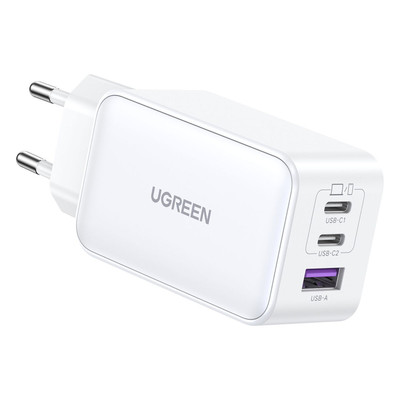 Product Φορτιστής Πρίζας Ugreen Nexode USB-A+2*USB-C 65W GaN Tech Fast White base image
