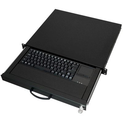 Product Πληκτρολόγιο Για Καμπίνα Δικτύου Aixcase 19" Rack 1U DE Touchpad USB black base image