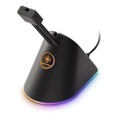 Product Mouse Holder Deltaco Black GAM-044-RGB base image