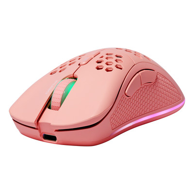 Product Ποντίκι Gaming Ασύρματο Deltaco PM80 2.4GHz Optical 7 Πλήκτρων 4800DPI RGB Ροζ GAM-120-P base image