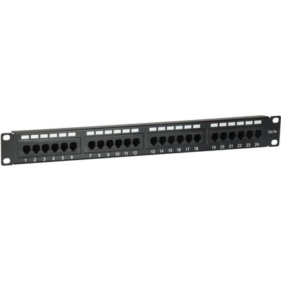 Product Patch Panel Equip 24x RJ45 Cat5e 19" 1HE Black base image