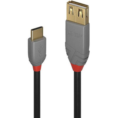 Product Αντάπτορας Lindy USB 2.0 Type C to A Anthra Line 0.15m base image