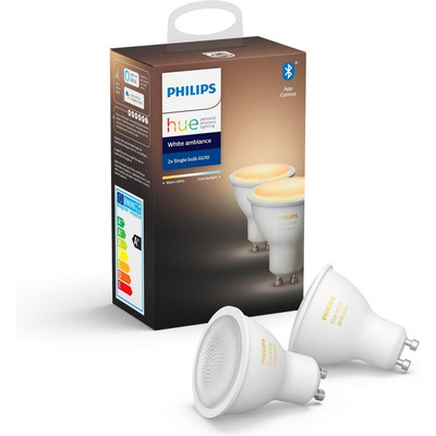 Product Λάμπα LED Smart Philips Hue Set GU10 BT 2-Pack 5W 350lm White Ambiance base image