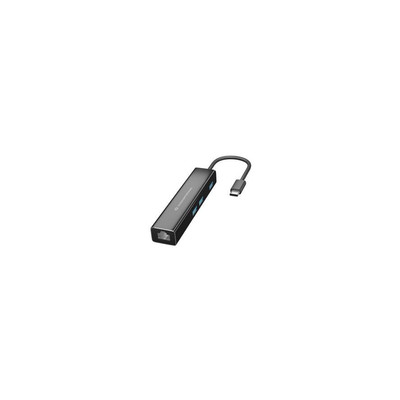 Product Αντάπτορας CONCEPTRONIC USB-C -> RJ45 Gigabit,3xUSB3.0 0.15m sw base image