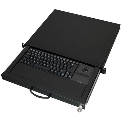 Product Πληκτρολόγιο Για Καμπίνα Δικτύου Aixcase 19" Rack 1U DE Trackball PS2&USB black base image