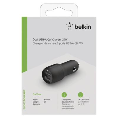 Product Φορτιστής Αυτοκινήτου Belkin USB-A 24W black CCB001btBK base image