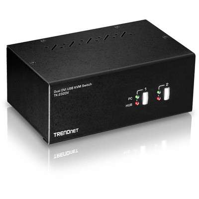 Product KVM Switch TRENDnet 2-Port DVI USB with Audio USB 2.0 Hub base image