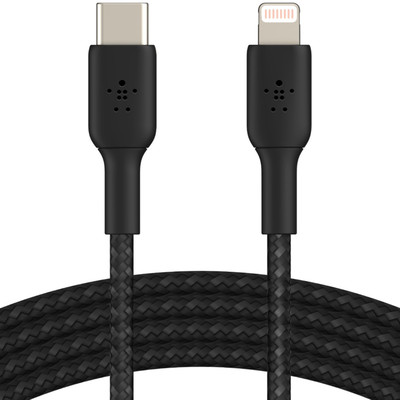 Product Καλώδιο Belkin Lightning/USB-C 1m braided, black base image